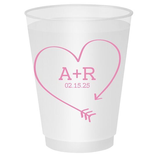 Heart Made of Arrow Shatterproof Cups